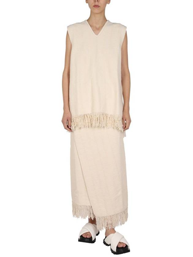 Wallet Wrap Up Long H Line Skirt Beige - JIL SANDER - BALAAN 3