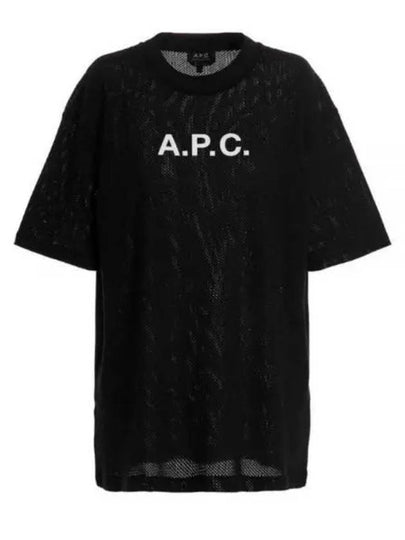 Moran Openwork Short Sleeve T-Shirt Black - A.P.C. - BALAAN 2