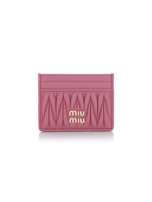 Matelasse Nappa Leather Card Wallet Begonia Pink - MIU MIU - BALAAN 2