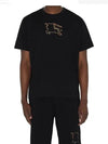 Equestrian Night Print Short Sleeve T-Shirt Black - BURBERRY - BALAAN 4