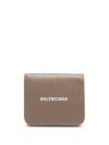 Logo Coin Pocket Flap Half Wallet Brown - BALENCIAGA - BALAAN 1