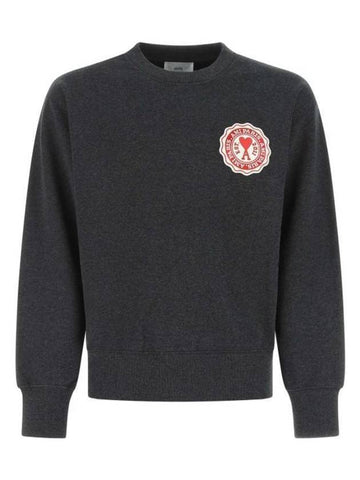 de Coeur Patch Sweatshirt Anthracite - AMI - BALAAN 1