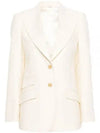 Wool Single-Breasted Blazer Jacket Ivory - GUCCI - BALAAN 2