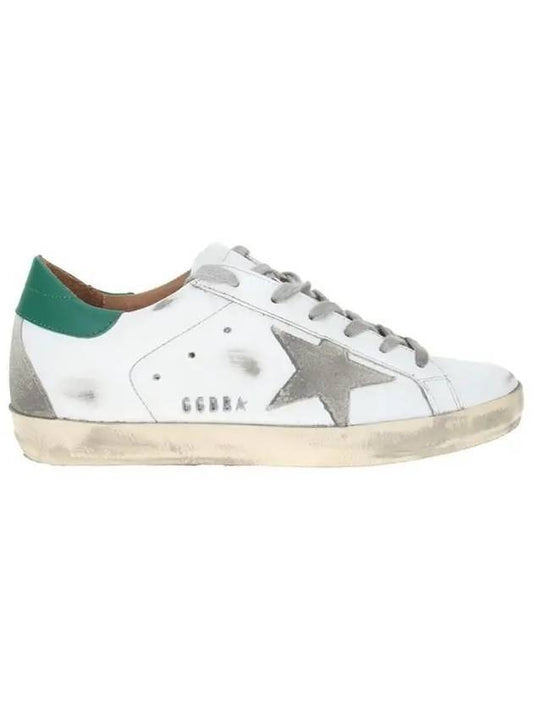 Superstar Suede Low Top Sneakers Green White - GOLDEN GOOSE - BALAAN 1