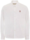 De Coeur Long Sleeve Shirt Ivory - AMI - BALAAN 3