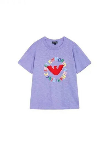 Women s Circle Logo Slub T Shirt Violet 271263 - EMPORIO ARMANI - BALAAN 1