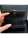 Boy flap card wallet caviar champagne gold black - CHANEL - BALAAN 5