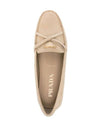 Triangle Logo Driving Shoes Beige - PRADA - BALAAN 5