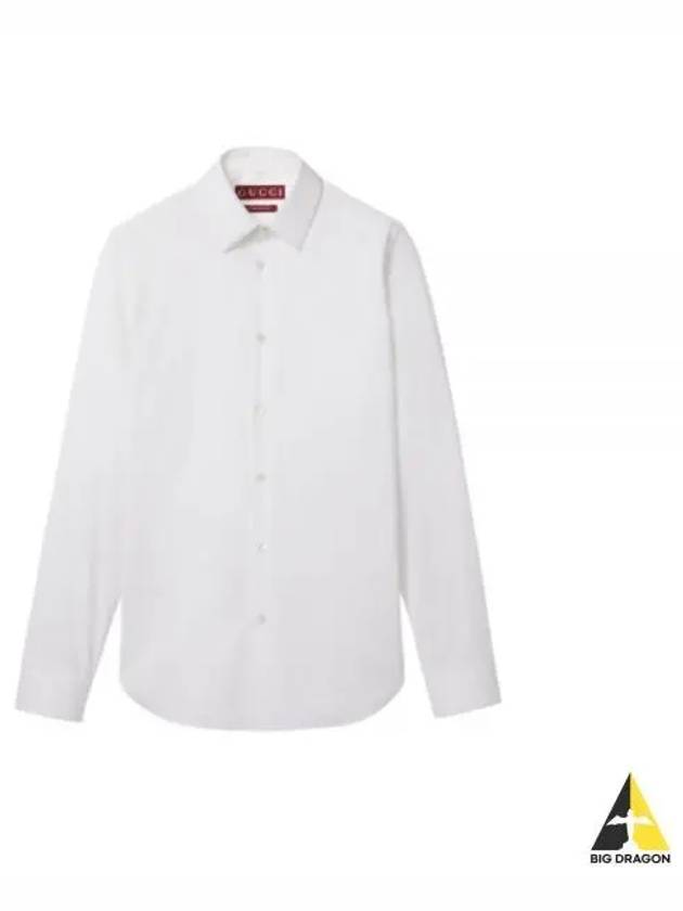 791735 26242 9000 Stretch Cotton Poplin Shirt - GUCCI - BALAAN 1