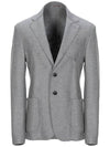 Compressed wool processed minimal blazer - ARMANI COLLEZIONI - BALAAN 5