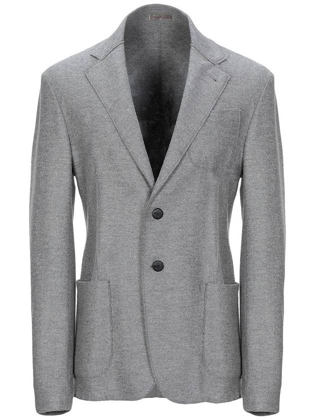 Compressed wool processed minimal blazer - ARMANI COLLEZIONI - BALAAN 5