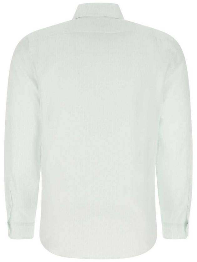 Men's Micro FF Karligraphy Silk Long Sleeve Shirt White - FENDI - BALAAN 3