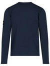 Wappen Patch Crew Neck Knit Top Navy - STONE ISLAND - BALAAN 4