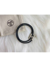 Tunis Tresse Palladium Bracelet Noir - HERMES - BALAAN 5