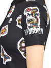 Women's Golf Short Sleeve PK Shirt Black - HYDROGEN - BALAAN 10
