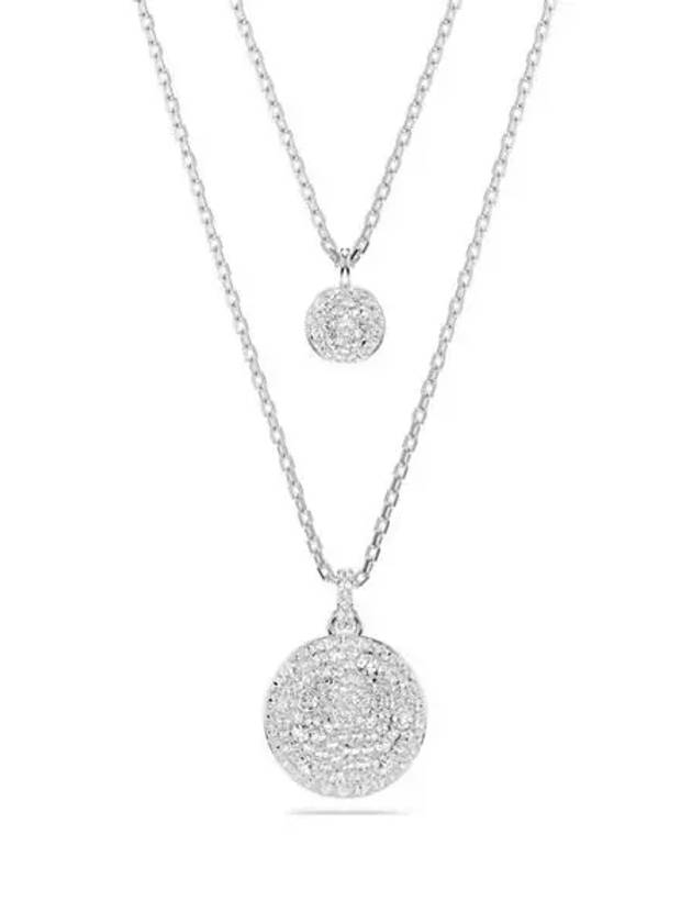 Meteora Rhodium Layered Necklace Silver - SWAROVSKI - BALAAN 3