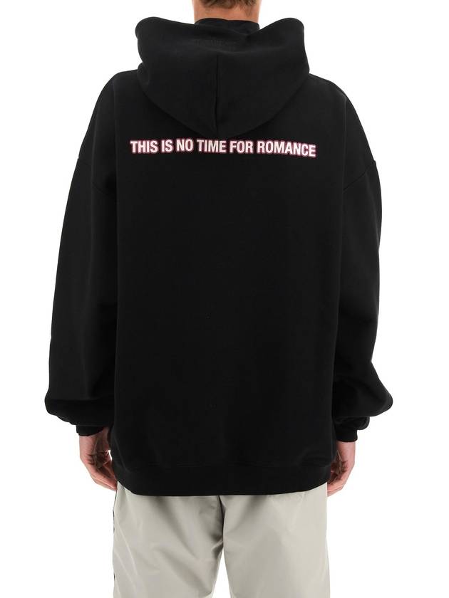 No Time For Romance Over Hoodie Black - VETEMENTS - BALAAN 4