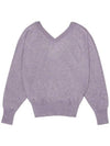 Milane Jumper V-Neck Knit Top Lilac - ISABEL MARANT - BALAAN 3