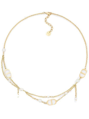 Petit CD Pearl Necklace Gold - DIOR - BALAAN 1