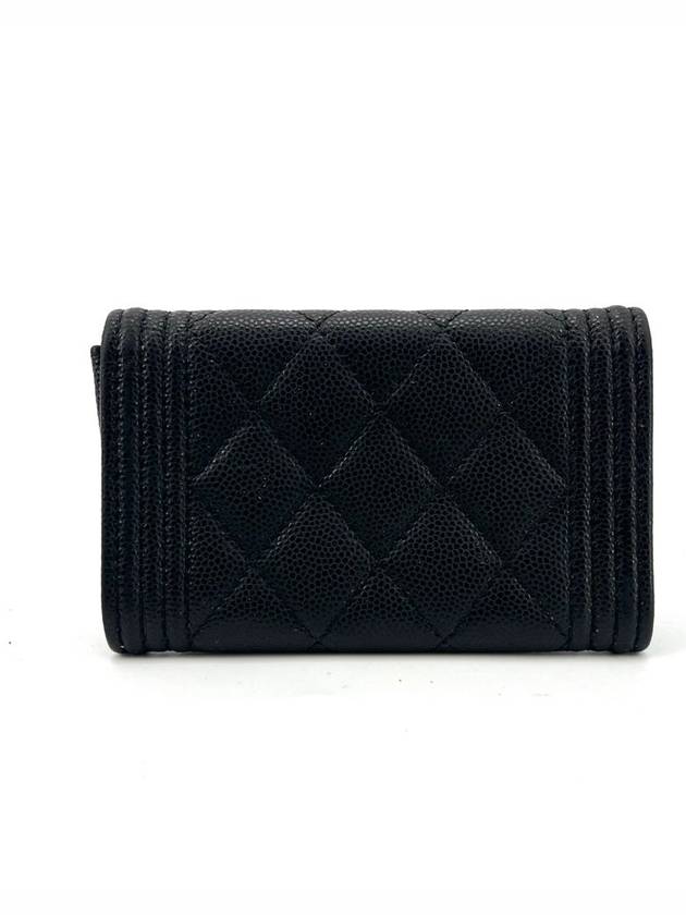 Caviar Boy gold flap card wallet - CHANEL - BALAAN 5