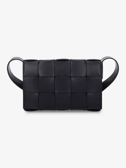 Urban Leather Crossbody Cassette Black Silver - BOTTEGA VENETA - BALAAN 2