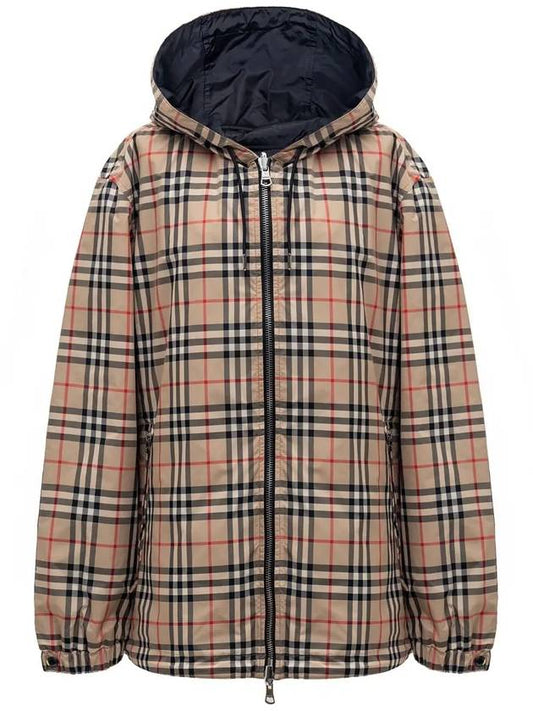 Reversible Vintage Check Hooded Jacket Archive Beige - BURBERRY - BALAAN 2