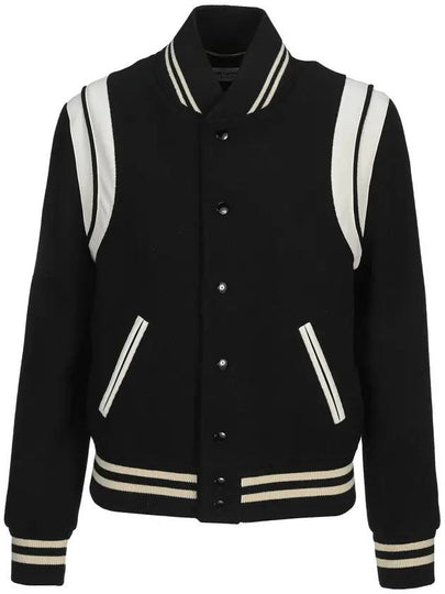 Teddy Jacket In Wool Black - SAINT LAURENT - BALAAN 2