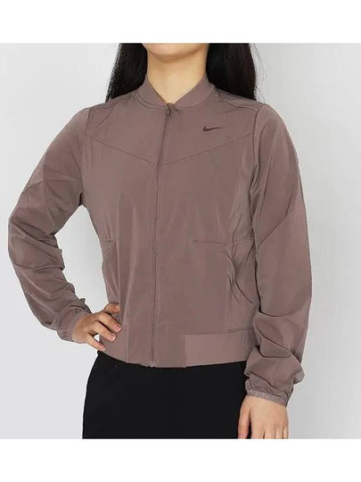 Dri-Fit Bliss Bomber Jacket Plum Eclipse - NIKE - BALAAN 2