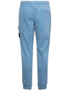 Waffen Patch Cotton Fleece Track Pants Avio Blue - STONE ISLAND - BALAAN 3