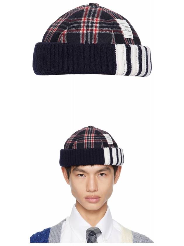 4-Bar Beanie Navy - THOM BROWNE - BALAAN 5