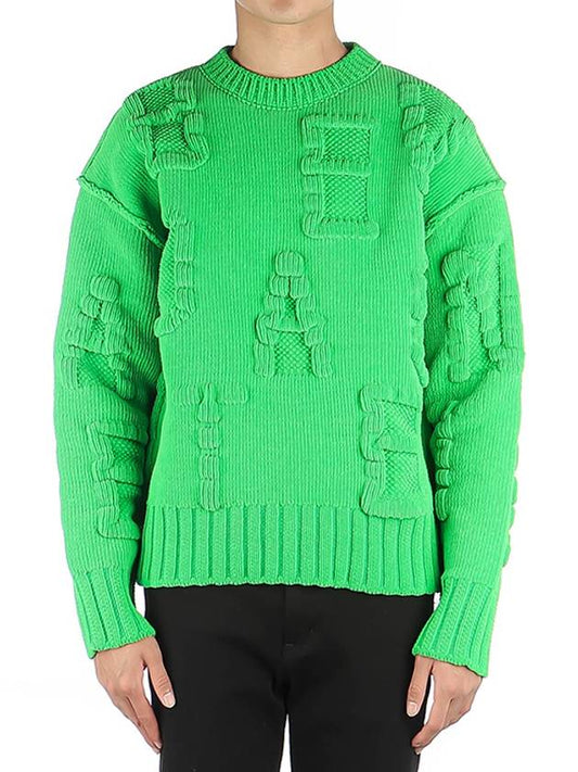 Logo Round Sweater Knit Green - BOTTEGA VENETA - BALAAN.