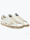 Women's Gold Sparkle Foxing Metal Stud Lettering Superstar Low Top Sneakers White - GOLDEN GOOSE - BALAAN 2