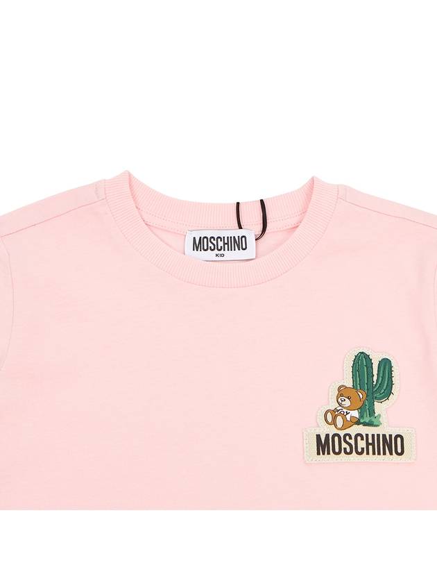 Kids short sleeved T shirt H8M03U LAA24 50209 Adults can wear - MOSCHINO - BALAAN 3