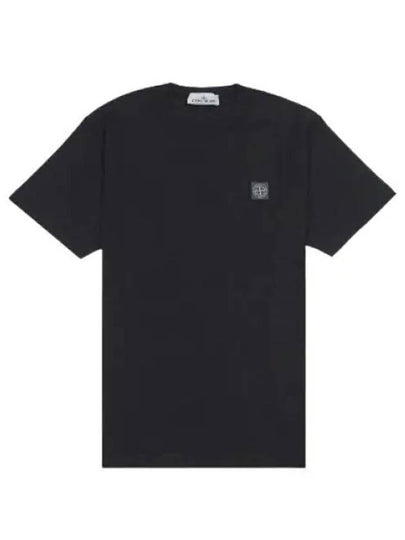 Organic Cotton Short Sleeve T-Shirt Black - STONE ISLAND - BALAAN 2