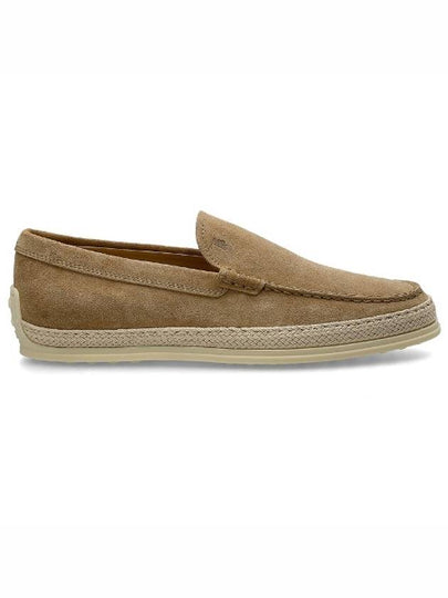 Men's Suede Slip-ons Loafers Beige - TOD'S - BALAAN 2