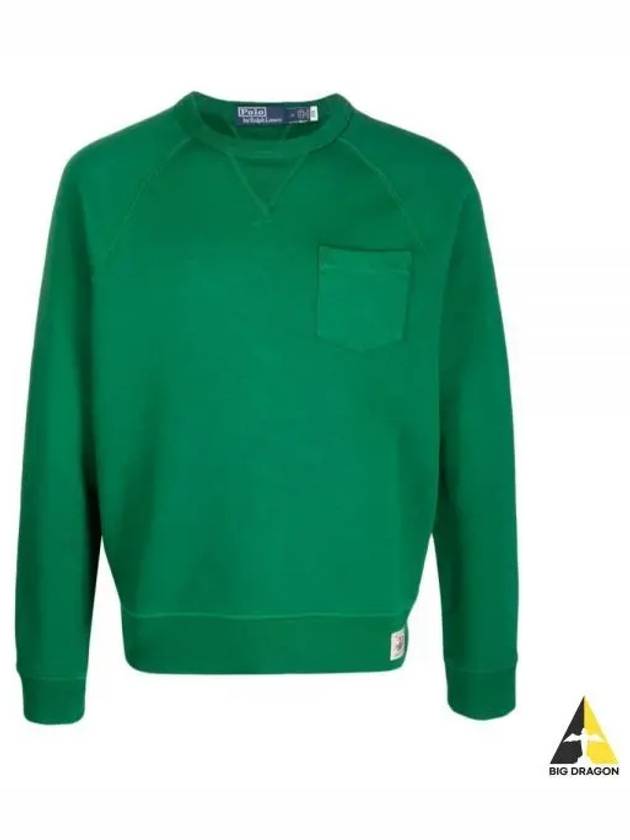 Pocket Patch Sweatshirt Dark Green - POLO RALPH LAUREN - BALAAN 2