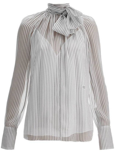 silk polka dot blouse with lavall - GIVENCHY - BALAAN 1