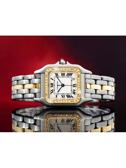 Panda Medium Bezel Diamond Women s Combi Watch - CARTIER - BALAAN 2