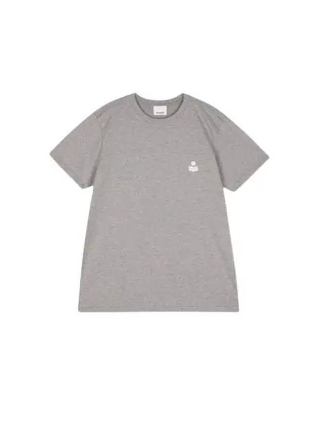 Zafferh Logo Cotton Short Sleeve T-Shirt Grey - ISABEL MARANT - BALAAN 2