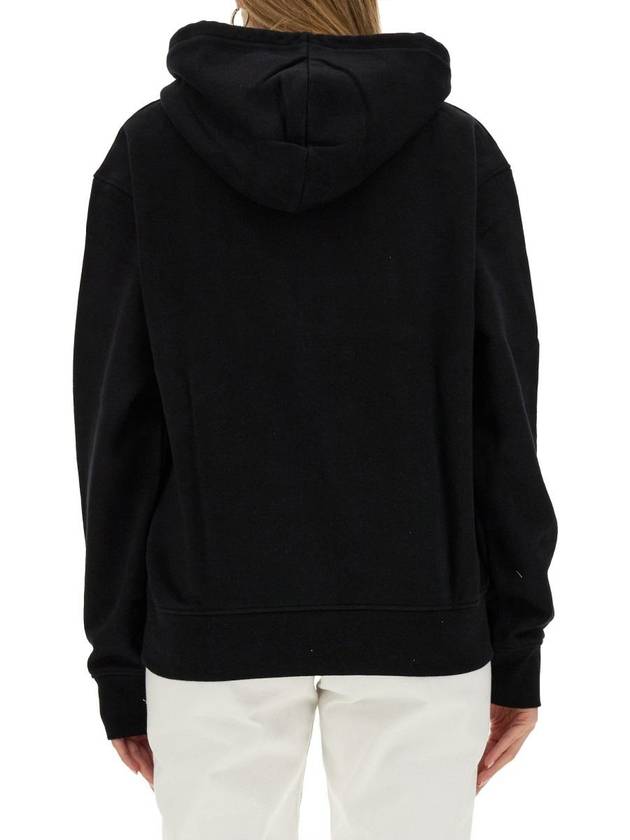 Le Brode Embroidered Logo Cotton Hoodie Black - JACQUEMUS - BALAAN 4