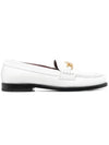 V logo chain loafers white gold - VALENTINO - BALAAN.