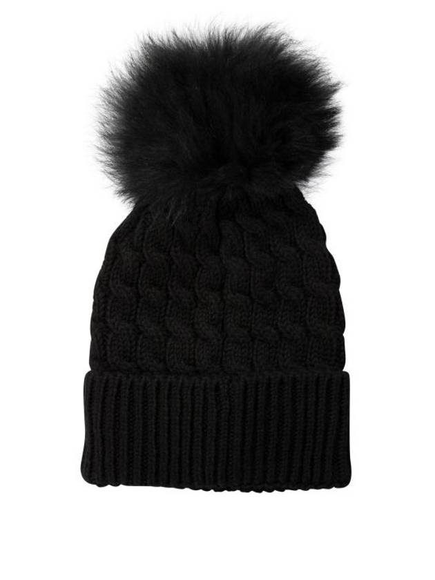 Pom Pom Wool Beanie Black - MONCLER - BALAAN 3