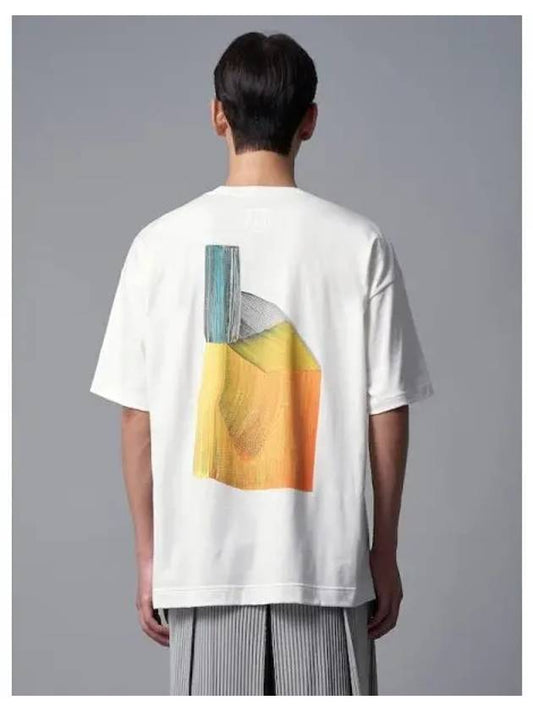 Ronan Bouroul LeC Short Sleeve T Shirt Orange x Green Domestic Product - ISSEY MIYAKE - BALAAN 1