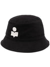 Hailey Embroid Logo Bucket Hat Black - ISABEL MARANT - BALAAN 2