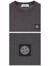 Logo Patch Short Sleeves T-Shirt  Steel Grey - STONE ISLAND - BALAAN 6