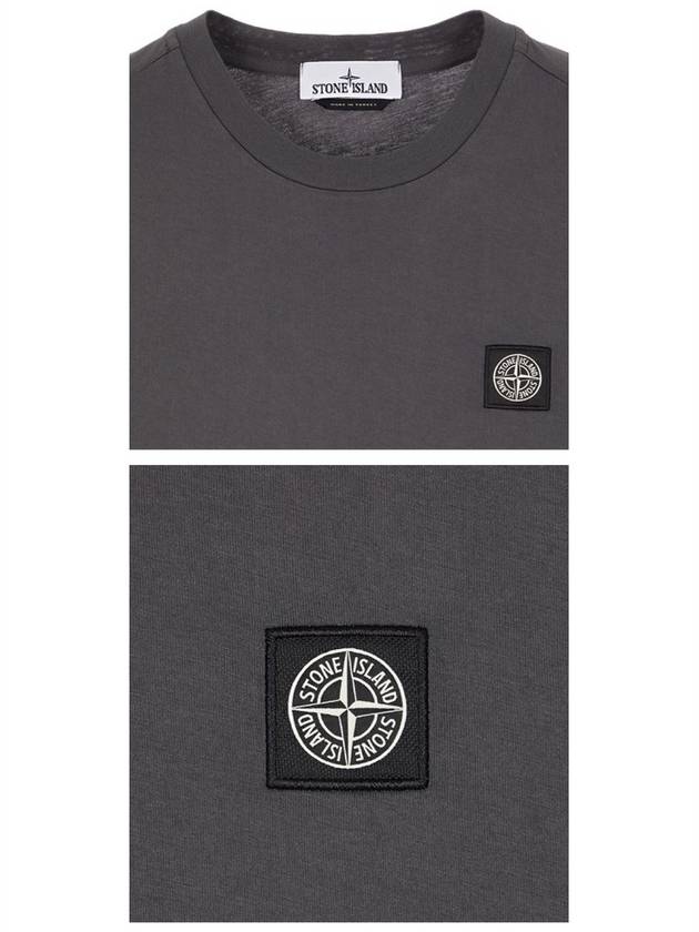 Logo Patch Short Sleeves T-Shirt  Steel Grey - STONE ISLAND - BALAAN 6