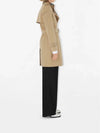 Check Trim Gabardine Trench Coat Honey - BURBERRY - BALAAN 4