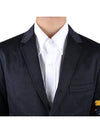 4 Bar Unconstructed Cotton Twill Classic Sports Jacket Navy - THOM BROWNE - BALAAN 7