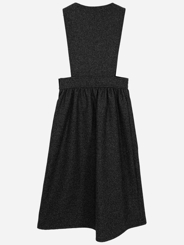 Women's Wool Long Dress Black - GUCCI - BALAAN 5