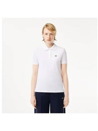 Women s 2 button regular fit polo t shirt white - LACOSTE - BALAAN 1